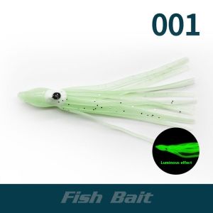 เหยื่อล่อปลาปลาหมึกเรืองแสงหลายหนวดเหยื่อแบบนิ่มสำหรับการตกปลาทะเล