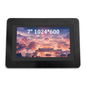 Laptop 7-inch touch screen HDMI touch screen industrial display with HD/VGA/AV suitable for CNC/industrial/facial recognition7-inch industrial instrument equipment with high-definition 1024x600 HDMI touch screen IPS panel metal shell monitor