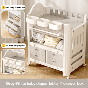 Baby Changing Table Movable Diaper Changing Table/station with Multi-Functional Baby Bed baby cot meja ganti popok宝宝尿布台
