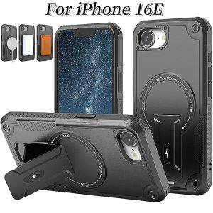 Funda For iPhone 16e Case Magsafe Magnetic Wireless Charging Cover For iPhone 16 e iPhone16e 2025 Magnetic Holder Armor Coque