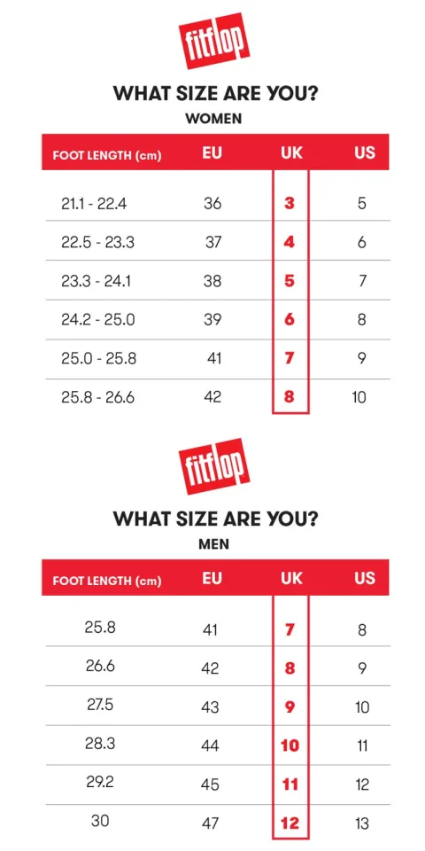 Fitflop 2025 sizing chart