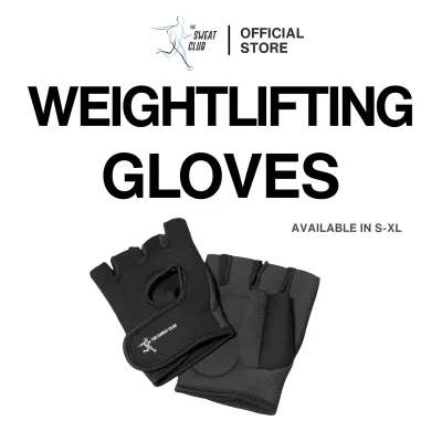 THE SWEAT CLUB [1 PAIR] Weight Lifting Gloves Weightlifting Gloves Fitness Gloves Training Gloves Women Men Sports Fitness Home Workout Body Building Gymnastics Grips Gym Equipment Hand Palm Protector Gloves