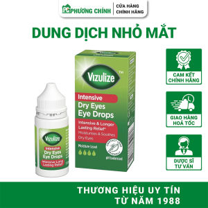 Dung Dịch Nhỏ Mắt Vizulize Intensive Dry Eyes Eye Drops Làm Dịu Và Giảm Khô Mắt 10ml
