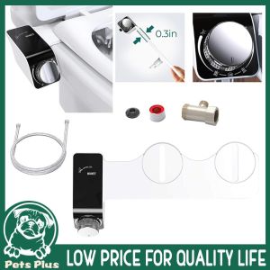 ★Same Day Shipping★ Bidet Toilet Seat Attachment Non-Electric Self-Cleaning Dual Nozzles Wash Hot Cold Mixer Water Lady Bathroom Accessories Sprayer Toilet-Bidet