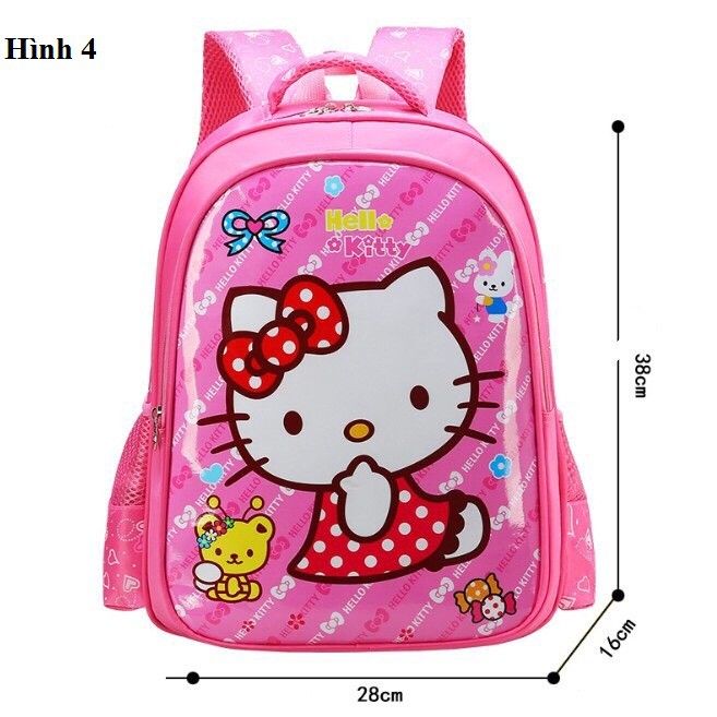 Cặp Ba Lô Cho Học Sinh Cấp 1 Hình Hello Kitty