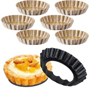 NG65D Cheese Muffin Non-stick Mini with Removable Bottom Quiche Mould Tart Pan Baking Tool Pie Mold
