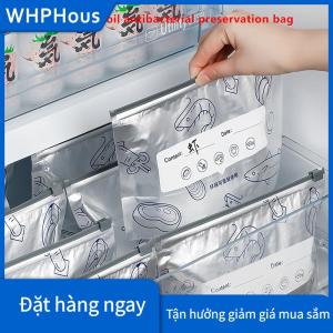 WHPHous 10 cái túi công suất lớn nhôm lá thực phẩm Túi rò rỉ tủ đông an toàn nhà bếp túi tươi giữ tươi Túi khóa có thể tái sử dụng