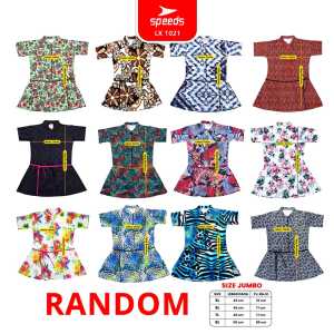 SPEEDS Baju Renang Wanita Swimdress Jumbo 5L 6L 7L 8L Swiming Suit Dress Spandex Pakaian Renang 1021