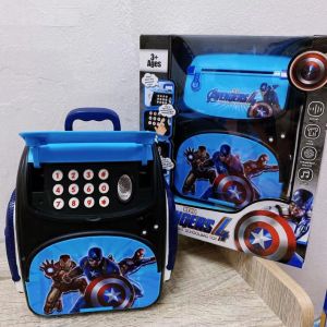 【FuHua Mobile】พร้อมส่ง กระปุกออมสินตู้เซฟลายการ์ตูนสุดน่ารักการออกแบบกระเป๋าเป้พกพา ดูดแบงค์หยอดเหรียญได้สแกนลายนิ้วได้สามารถเป็นของขวั