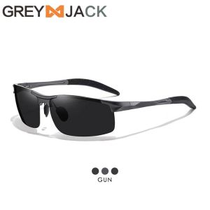 Grey Jack Kacamata Sunglasses Hitam Polarized Model Sport Series Alumunium Magnesium Ringan Anti Silau UV400 Pria 8177 3391 3121