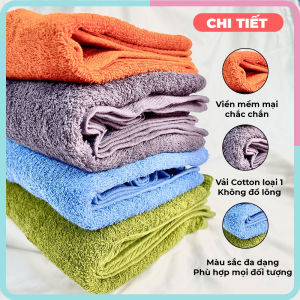 Khăn Tắm Gội Đầu Lau Mặt Dùng Cho Gia Đình Spa Khách Sạn 100% Cotton Thấm Hút Không Ra Màu Nhiều kích thướcTalabishop