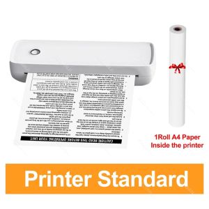 Portable A4 Printer 210mm Thermal Paper Mini Bluetooth Label Printer PDF Contract Text or Tattoo Stencil Transfer Paper Printing