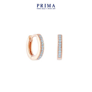 PRIMA Bông Tai Kim Cương - Vàng 9K - BST Confetti Huggie (1 chiếc)