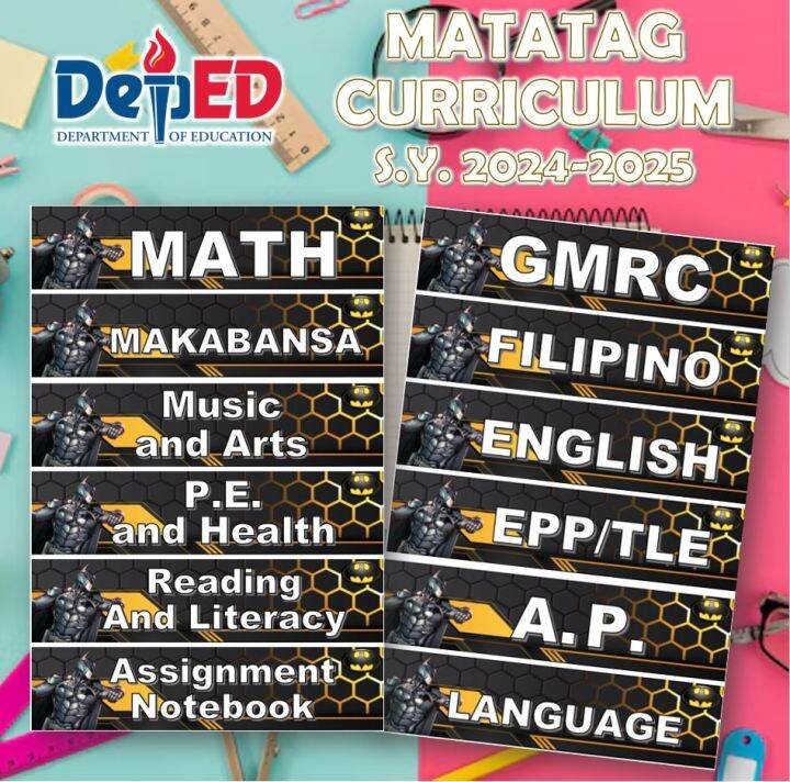 CHARACTER STICKER NOTEBOOK LABEL MATATAG CURRICULUM SY. 2024-2025 ...