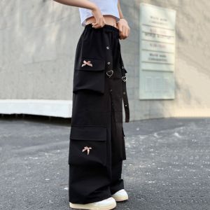 Baggy Cargo Pants for Kids Girl 5-16Y Multi-pocket Street Style Causal Baggy Pants Loose Pants for Teens Girl Outfit