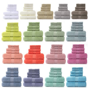 6PCS / 3PCS Cotton Towel Set Luxury Lace Embroidered Bath Towel Face Towel Hand Towel Washcloths Quick Dry Terry Towels 17Colors2026