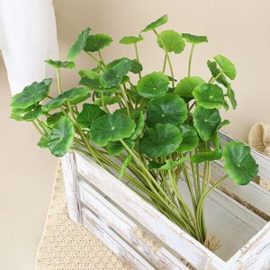 UMBRAULI 18 Heads Artificial Lotus Leaf Plastic Real Touch Fake Plants Simulation Lotus Leaf Elegant Faux Lotus Leaf Plant Wedding Party
