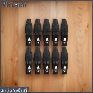 [Vktech]10 ชิ้น DIY ไมโครโฟน XLR 3Pin หญิงสายเชื่อมต่อปลั๊กอะแดปเตอร์