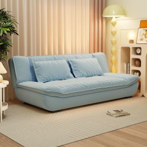 Milk velvet sailboat fabric sofa bed foldable modern living room small apartment simple new double sofa bed integrated dual use