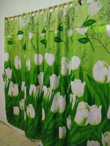PROMO! GORDEN PINTU BISA JENDELA MOTIF TULIP HIJAU