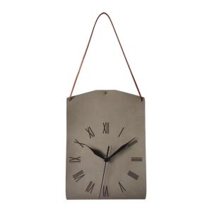Modern creative leather wall clock personality silent decorative clock in living room and bedroom