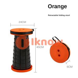 I know Outdoor wild fishing portable Retractable folding travel stool Portable Camping Stool Telescopic plastic folding chair
