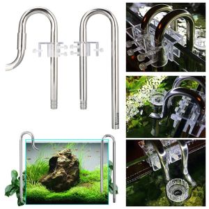 ER52858 Non-rust Inflow Outflow  Pipe 360 Degree Rotation 12/16mm Remove Oil Film Tube Fish Tank Filter Accessories Extendable Fish Tank Inlet and Outlet Filter Aquarium