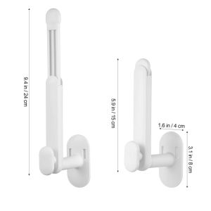 L-shape Retractable Hooks/Multi-Function Organizer for Hat Hair Rope/Kitchen Bathroom Storage Self Adhesive Hooks