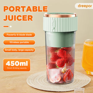 Dreepor 450ML Portable Juicer Blender Mini Vegetables Fruit Presser Electric Juice USB Rechargeable