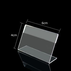 Bảng mica để bàn kệ mica chức danh chữ L danh thiếp nhãn ghi chú menu mica bảng giá sản phẩm tên sản phẩm-NIEVE