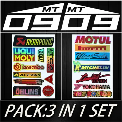 สำหรับ Yamaha MT-09 ชุดสติกเกอร์สีเหลือง MT09 โลโก้รูปลอก + ผู้สนับสนุนการแข่งรถสติกเกอร์แบรนด์เคลือบเงากันน้ำ UV ทนไวนิลรูปลอกสำหรับ MT09 รถจักรยานยนต์ร่างกายถังน้ำมันแฟริ่งตกแต่ง