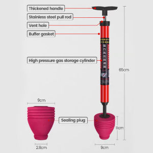 High Pressure Toilet Plunger Toilet Cleaner Drain Sink Plunger Toilet Dredging Artifact Air Drain Blast 1S Dredging Toilet Cleaner Drain Manual Pneumatic Dredge Tool In Stock
