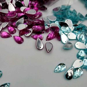 DIAMON RESIN KRISTAL JEPANG MOTIF TETES LANCIP UKURAN 7X15 MM WARNA WARNI KUALITAS AA KILAU DAN BAGUS CANTIK PER LUSIN