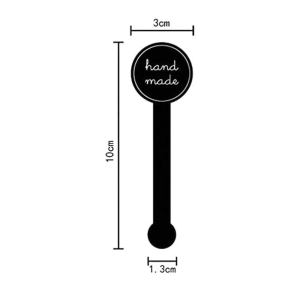 500pcs Food Retail Package Seal Self Adhesive Sticker Hand Made Black Lollipop Sealing Stickers