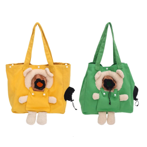 กระเป๋าใส่สัตว์เลี้ยงแมวสำหรับปีนเขากระเป๋าเดินทางแบบกระเป๋าแคมป์ปิ้งสะพายไหลสำหรับสุนัขเดินระบายอากาศได้ดี