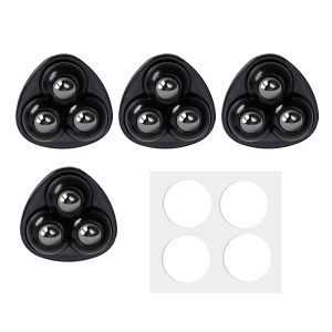 4PCS Self-Adhesive Caster Stainless Steel Universal Pulley 360° Rotation Furniture Cabinet Casters Wheels Whirl Moving Rollers