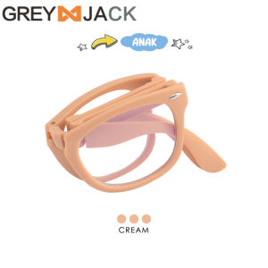 Grey Jack Kacamata Anak Lipat Antiradiasi Blueray Gadget/Komputer/TV Kotak TR90 Lentur Fashion Laki-laki dan Wanita 2802