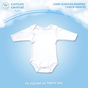 Cotton Central™ (2 pcs) Long Sleeves Romper Bodysuit Newborn Infant Baby 100% USA Cotton Boy Girl Stuff And Clothes