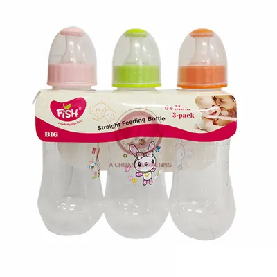 Baby Straight Feeding Bottle Combination Set (3PCS) 9oz/250ml NP-01