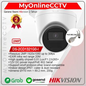 Camera IP 2MP HIKVISION thân trụ DS-2CD1021G0-I bán cầu DS-2CD1121G0-I  DS-2CD1321G0-I.Hàng chính hãng