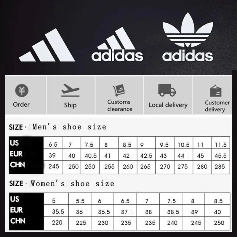 Adidas outdoor hot sale size chart