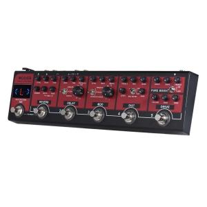 MOOER RED TRUCK 6-in-1 Combined Effect Pedal Boost + Overdrive + Distortion + Modulation + Delay + Reverb Built-in Tuner Tap Tempo with Carry Case