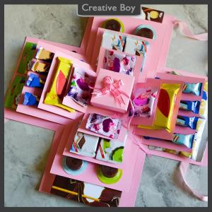 [Creative] Explosion Box Handmade Assembled Snack Gift Box For DIY Christmas Valentines Day Birthday Wedding Anniversary Gifts