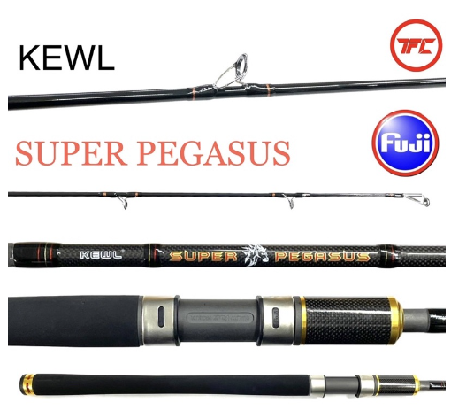 KEWL Super Pegasus Heavy Fishing Rod Baitcast Spinning BC