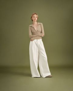 HIGHCHIC - HEIDII JEANS - Quần Jean dáng suông - trắng kem- Kiểu dáng sang trọng