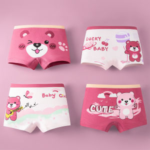 4PCS/Set Soft Cotton Baby Girl Kids Boxer Panty Cartoon Kids Girls Underwear New Fashion Cotton Girls Panty Soft Breathable MY490