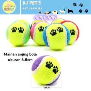 Mainan anjing dan kucing anabul bola tenis interaktif awet