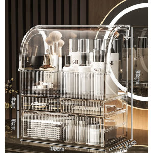 Hicus Acrylic makeup Cosmetics organizer storage dust-proof large-capacity skin care product storage dressing table