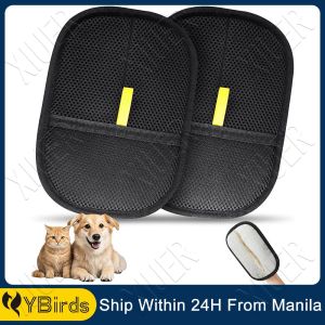 Pet Hair Removal Glove for Cats & Dogs Efficient Grooming Gloves for Pet Hair Cat Grooming Gloves for Hair Removal，Reusable Cat & Dog Hair Remover for Couch Furniture Carpet Curtain