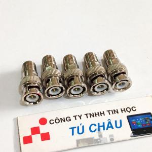 Đầu BNC cho Camera đầu thu... Chất liệu Inox đầu cắm xi mạ (Túi 3 Đầu / Túi 5 Đầu)